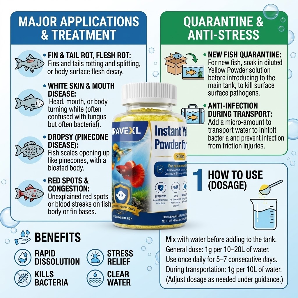 MIRAVEXL Instant Yellow Powder - đánh giá và giá Marine Aquarium Bacteria