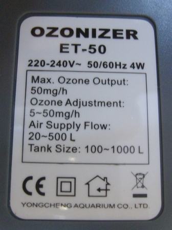 Weipro ET50 ET100 ET200 Ozone  - đánh giá và giá Marine Aquarium Ozone